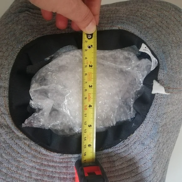 Women's Navy Wide-Brim Denim Sun Hat Vintage - Picture 9 of 12